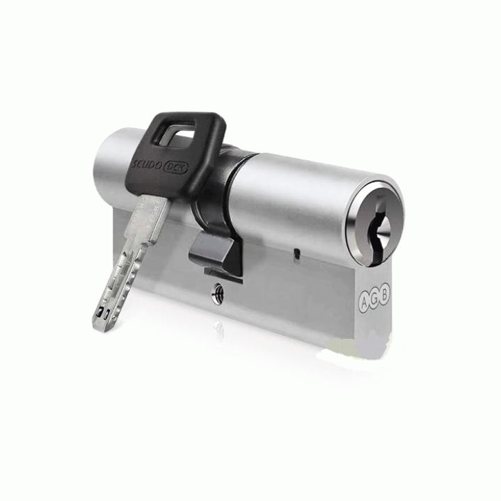 Цилиндр AGB (Италия) Scudo DCK/60мм, ключ-ключ, 30/30, мат.хром