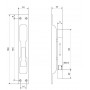 Торцевой шпингалет для металлических дверей KEDR СХ-001