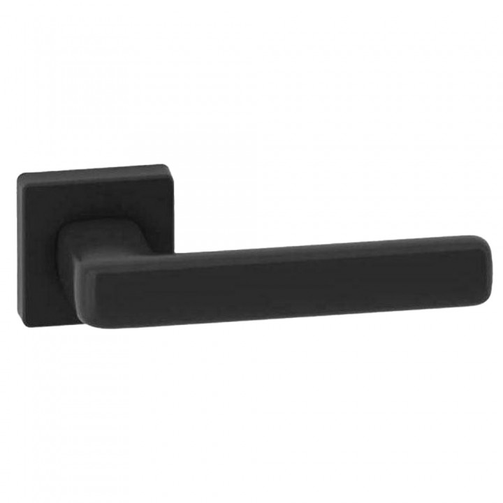 Дверные межкомнатные ручки  на розетке  SYSTEM GAMMA Чёрный матовый 195 RO11 AL6