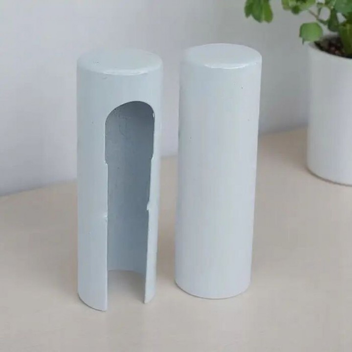 TRION Декоративна накладка на петлю 3D алюміній WHITE білий