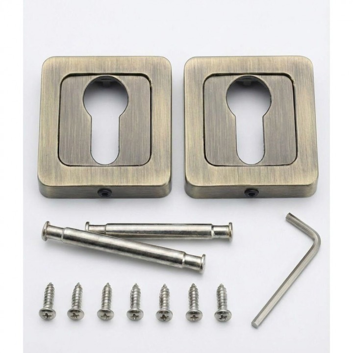 Накладка під євроциліндр Квадратна Trion 75 R-40 AB