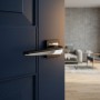 TRION Комплект дверних ручок на квадратній розетці ZAMAK INGMA 74 Black\CP