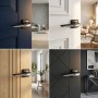 TRION Комплект дверних ручок на квадратній розетці ZAMAK INGMA 74 Black\CP