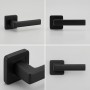 Комплект дверних ручок на квадратній розетці ZAMAK TRION MURANO 74 Black