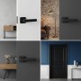 Комплект дверних ручок на квадратній розетці ZAMAK TRION MURANO 74 Black