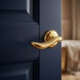 Комплект посилених дверних ручок на круглій розетці ZAMAK TRION BELLO 17 GP-A