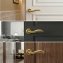 Комплект посилених дверних ручок на круглій розетці ZAMAK TRION BELLO 17 GP-A