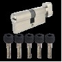 Циліндровий механізм TRION BRASS 90mm(35T+55) NP 5 COMPUTER KEYS KNOB